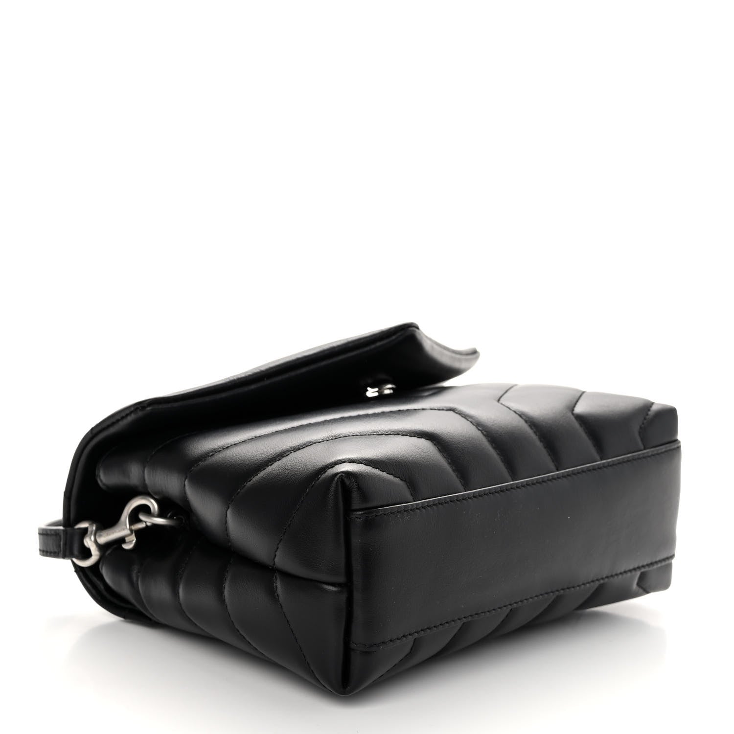 Saint Laurent Calfskin Y Quilted Monogram Toy Loulou Crossbody Bag Black 4 of 10