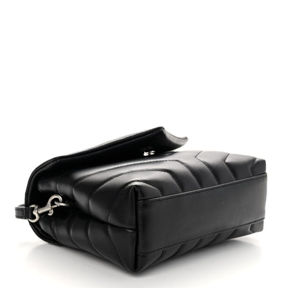 Saint Laurent Calfskin Y Quilted Monogram Toy Loulou Crossbody Bag Black 4 of 10