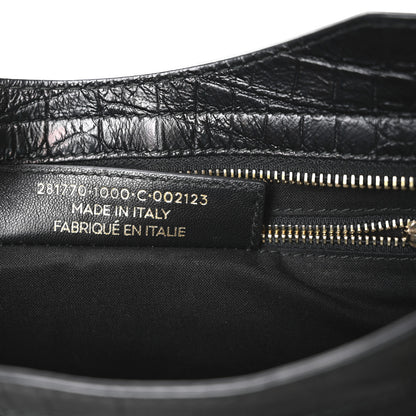 Balenciaga Calfskin Crocodile Embossed Giant 12 Gold Hardware City Black 8 of 11