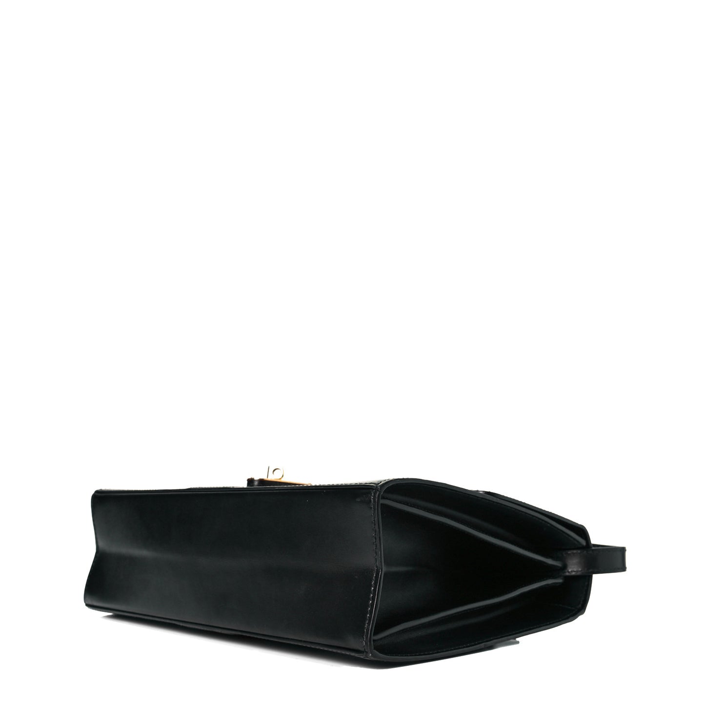 Calfskin Web Turn Lock Shoulder Bag Black
