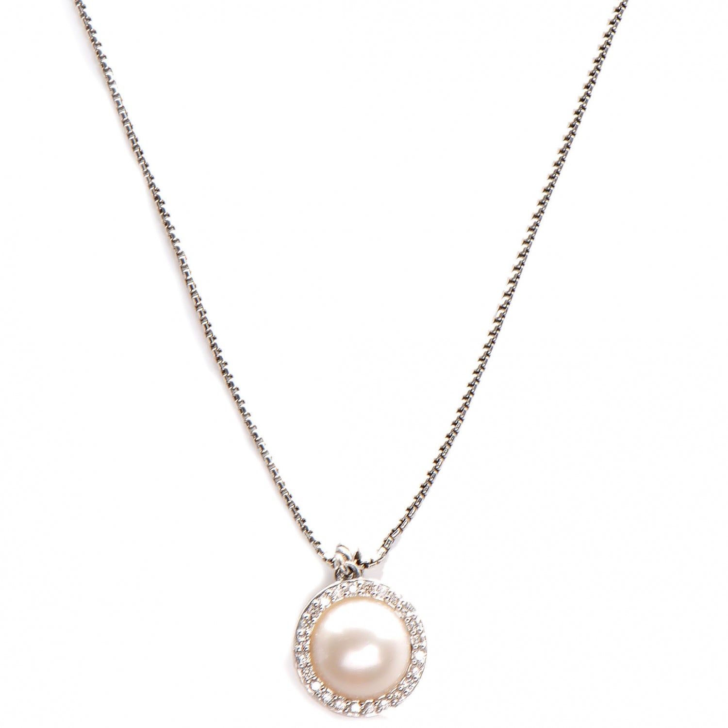 David Yurman Sterling Silver Diamond Cable Necklace 1 of 1