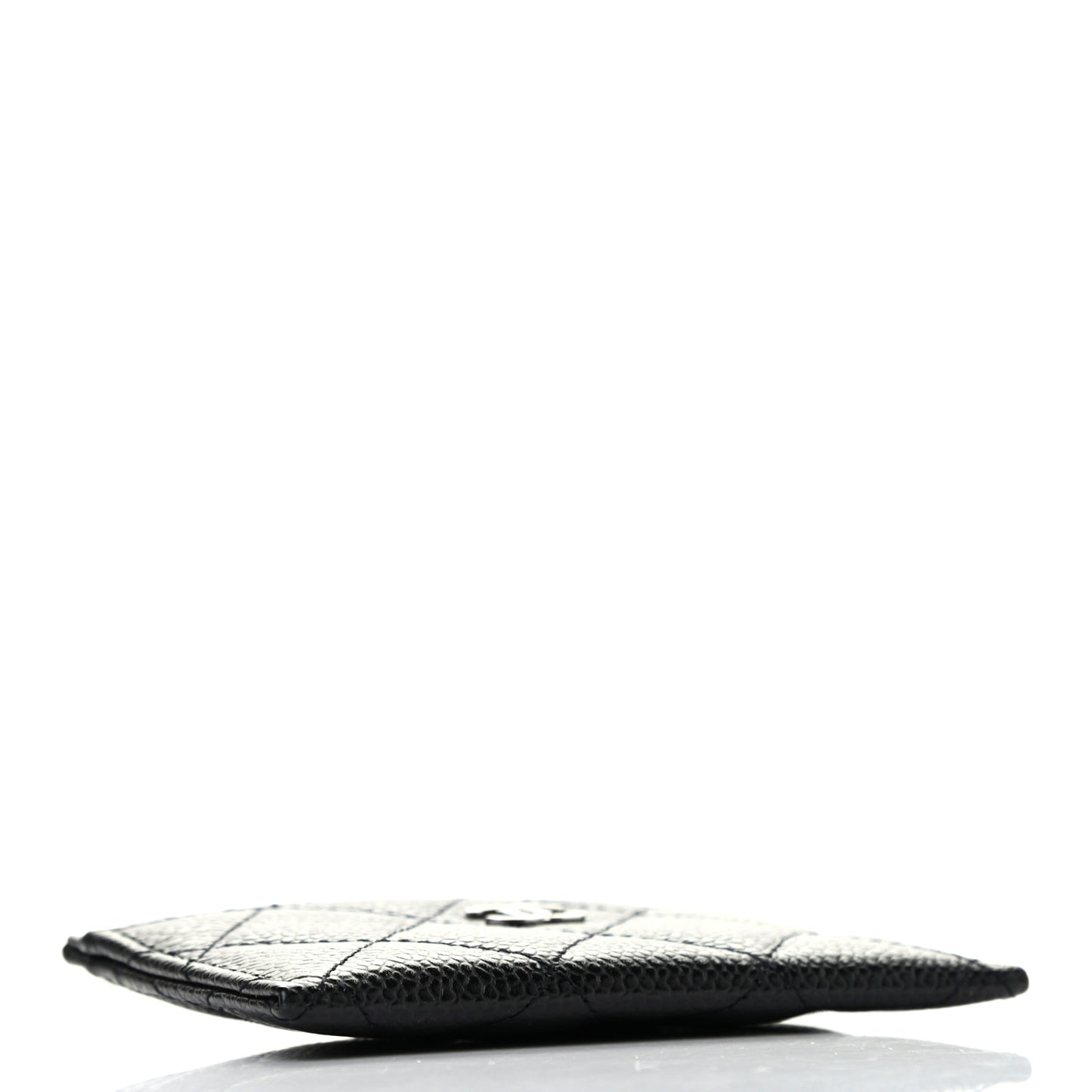 Caviar Quilted Card Holder Black