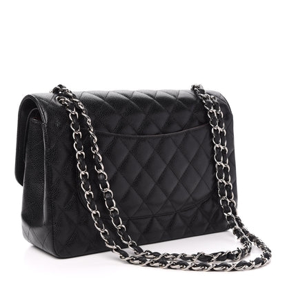 Chanel Caviar Quilted Jumbo Double Flap Black 4 of 11