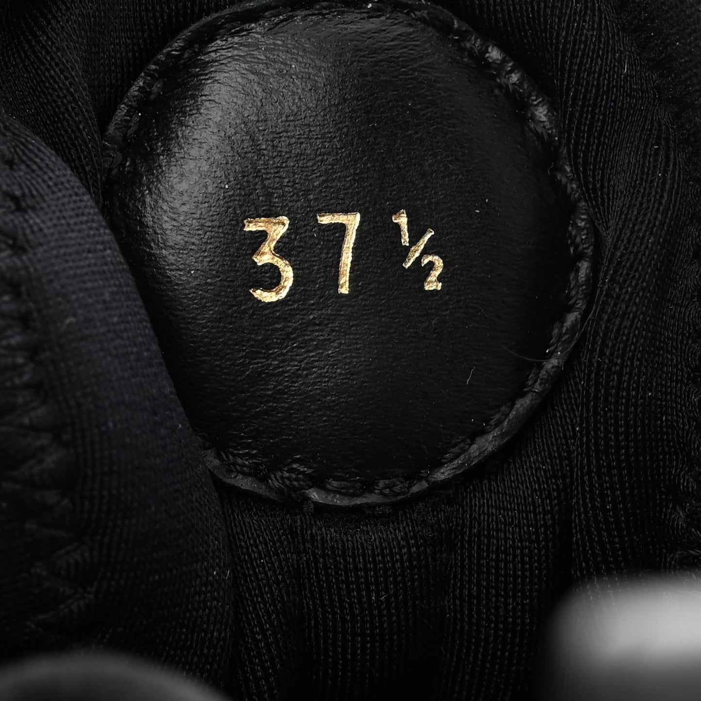Calfskin Run Away Sneakers 37.5 Black