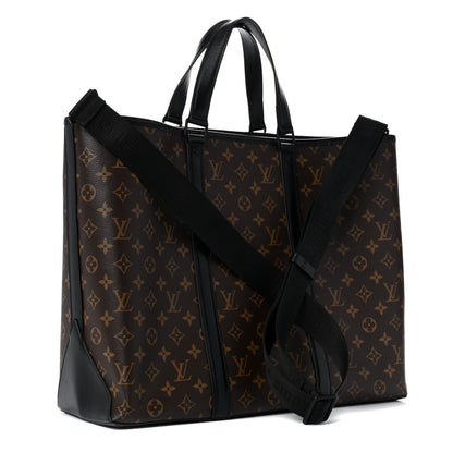 Louis Vuitton Monogram Macassar Weekend Tote GM 4 of 10