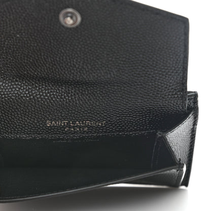 Saint Laurent Grain de Poudre Uptown Card Holder Black 6 of 11