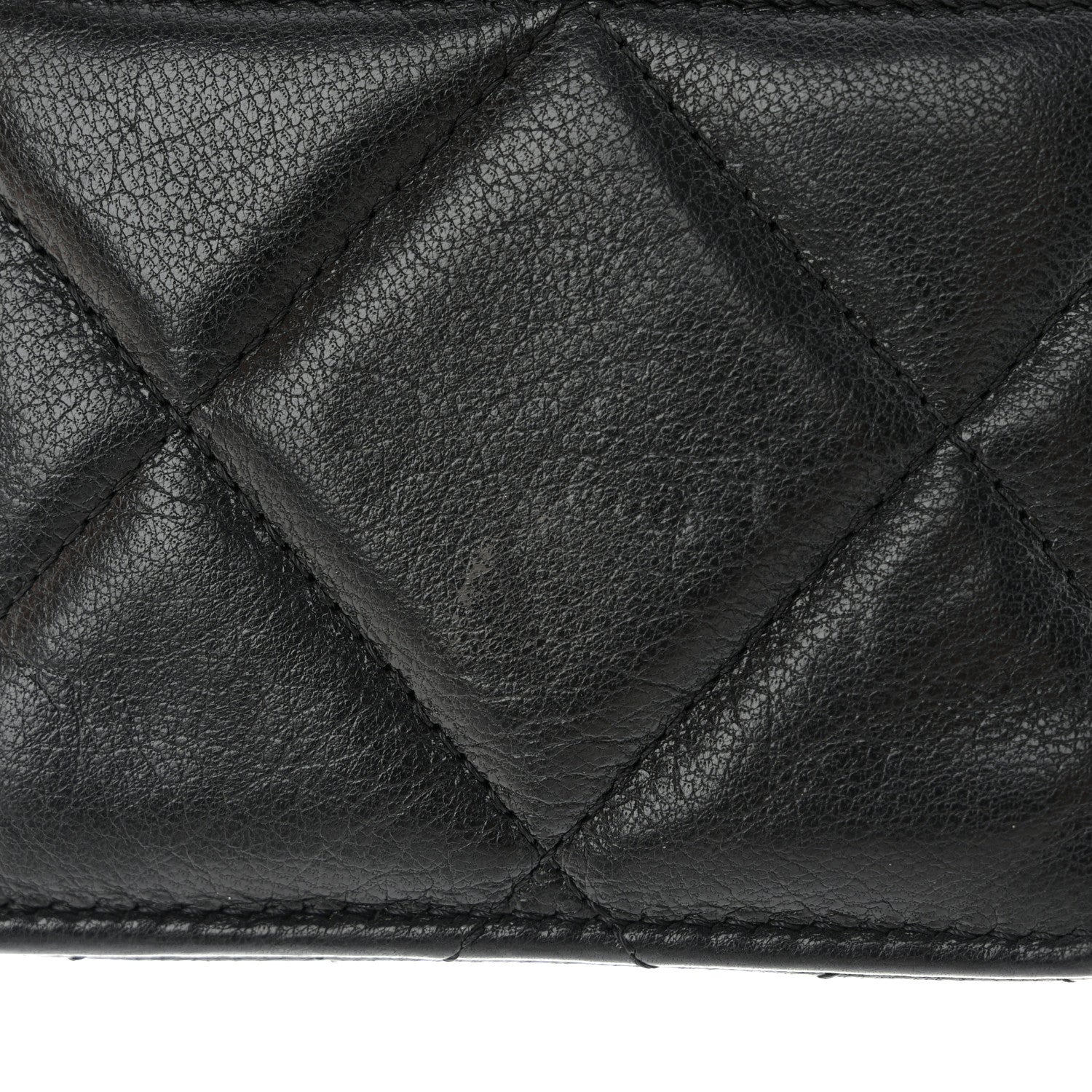 Chanel Shiny Goatskin Quilted Chanel 19 Phone and Card Holder Black 8 of 13
