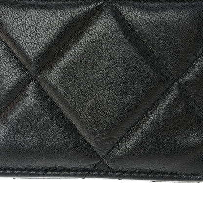 Chanel Shiny Goatskin Quilted Chanel 19 Phone and Card Holder Black 8 of 13