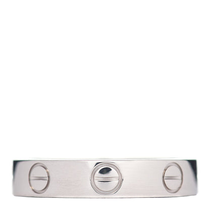 Cartier 18K White Gold 3.5mm LOVE Wedding Band Ring 49 4.75 1 of 4