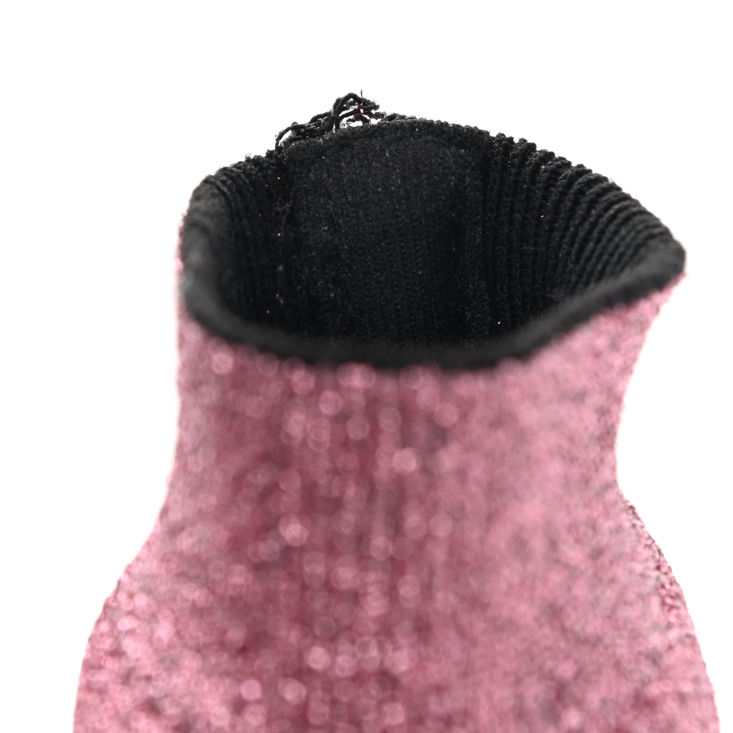 Laminated Knit Bi-Color Sole Womens Speed Sneakers 37 Pink White Black
