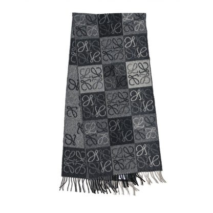 Louis Vuitton Wool Monogram Classic Scarf Black 4 of 6