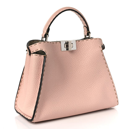 Fendi Cuoio Romano Selleria Bi-Color Medium Peekaboo Iconic Essentially Satchel Cipria Latte 3 of 9