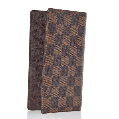 Louis Vuitton Damier Ebene Checkbook Cover Wallet 3 of 8