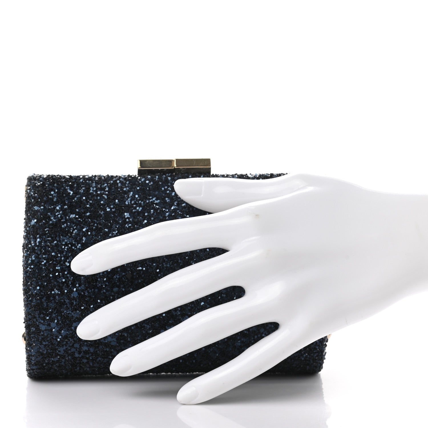 Jimmy Choo Glitter Fabric Mini Tube Blue 2 of 7