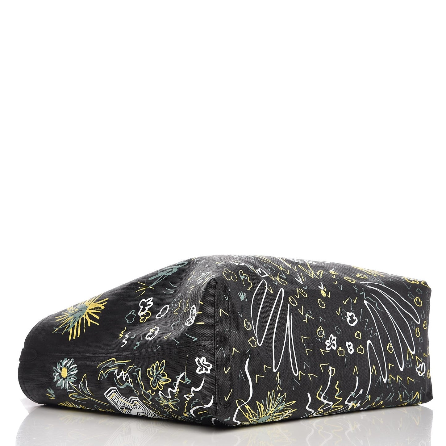 Coated Canvas Medium Reversible Doodle Tote Black
