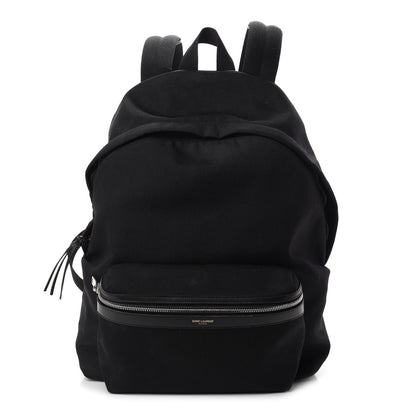 Saint Laurent Canvas City Backpack Black 1 of 12