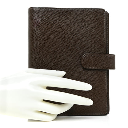 Louis Vuitton Taiga Medium Ring Agenda Cover Acajou 2 of 10