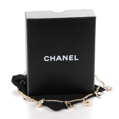 Chanel Enamel CC Charm Necklace Black Gold 5 of 5