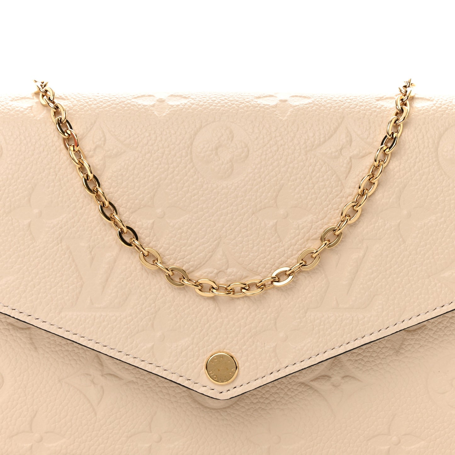 Empreinte Pochette Felicie Chain Wallet Cream