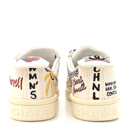 Chanel x Pharrell Williams Canvas Womens Sneakers 35 White Multicolor 5 of 10