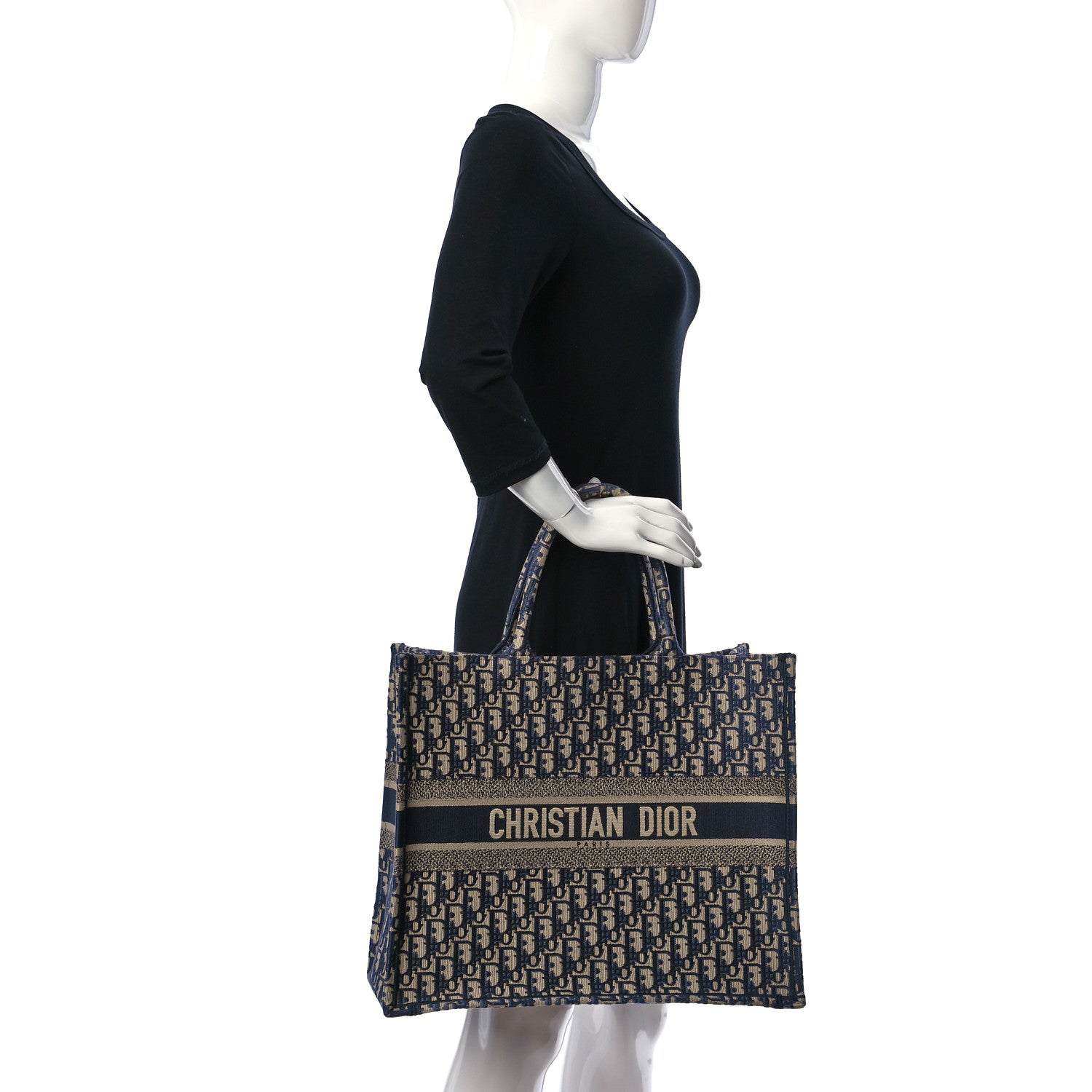 Christian Dior Oblique Large Book Tote Blue Multicolor 3 of 12
