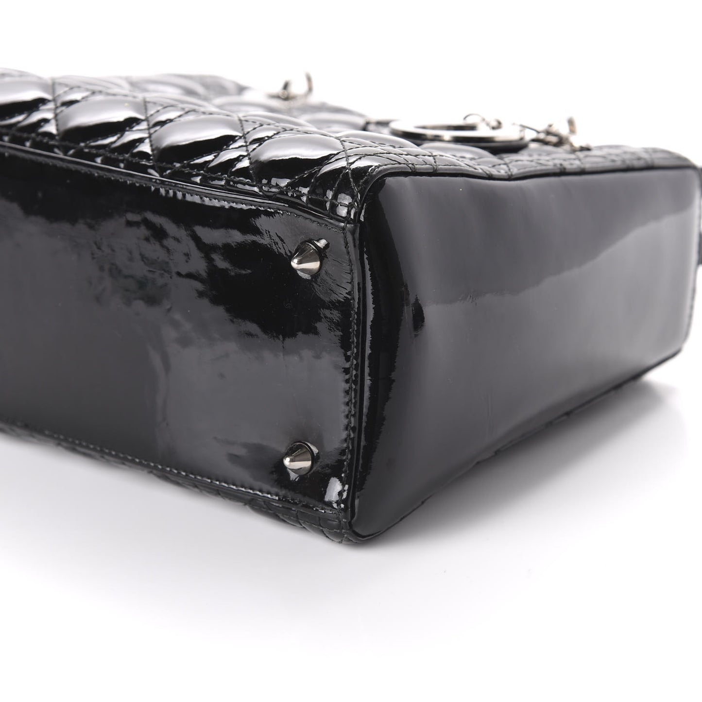 Patent Cannage Medium Lady Dior Black