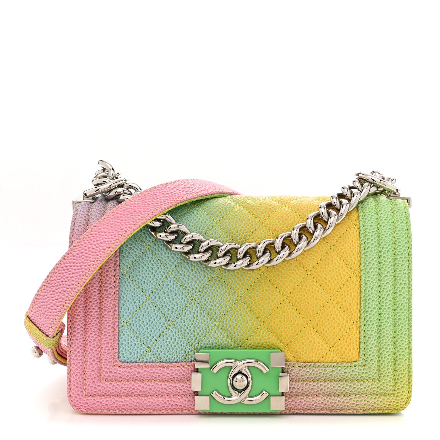 Chanel Caviar Quilted Small Cuba Rainbow Boy Flap  Multicolor 1 of 11