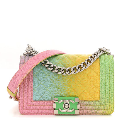 Chanel Caviar Quilted Small Cuba Rainbow Boy Flap  Multicolor 1 of 11