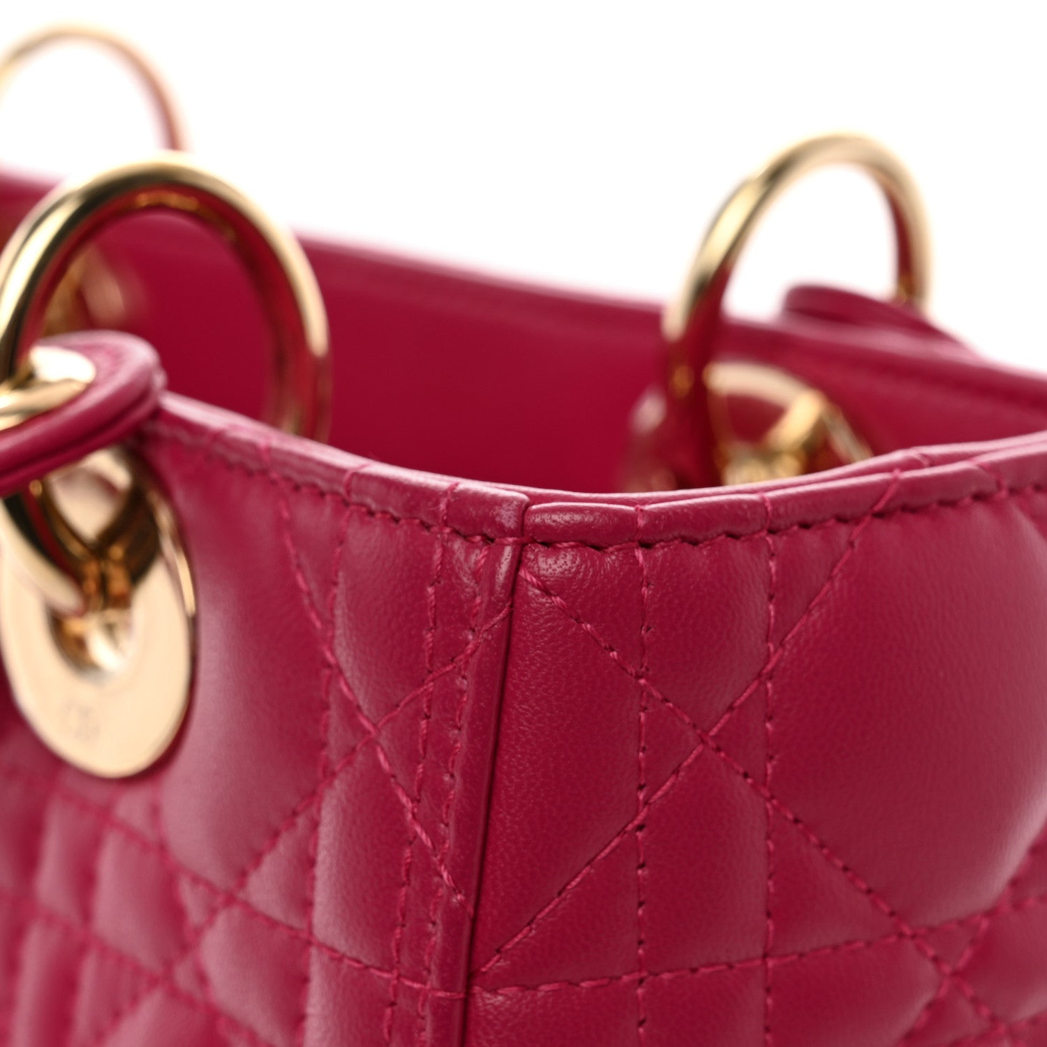 Christian Dior Lambskin Cannage Medium Lady Dior Pink 13 of 13