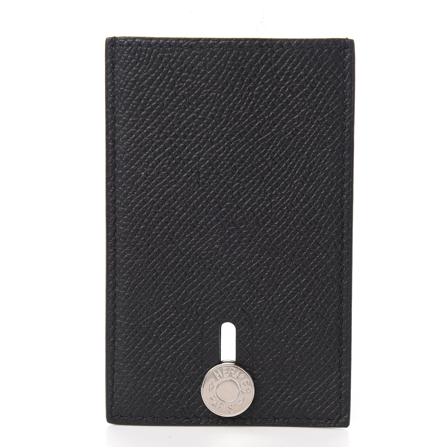 Hermes Epsom Diabolo Card Holder Case Black 1 of 7