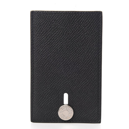 Hermes Epsom Diabolo Card Holder Case Black 1 of 7