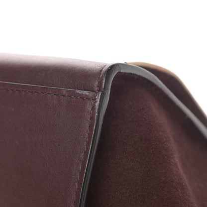 Celine Smooth Calfskin Suede Medium Bi-Color Trapeze Burgundy 9 of 10
