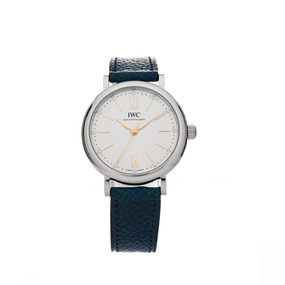 IWC Stainless Steel Calfskin Diamond 34mm Portofino Automatic Watch IW357411 1 of 5