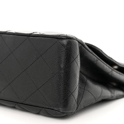 Chanel Caviar Quilted Jumbo Single Flap Black 10 of 11