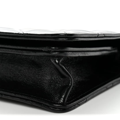 Chanel Shiny Lambskin Flap Clutch With Chain So Black 11 of 11