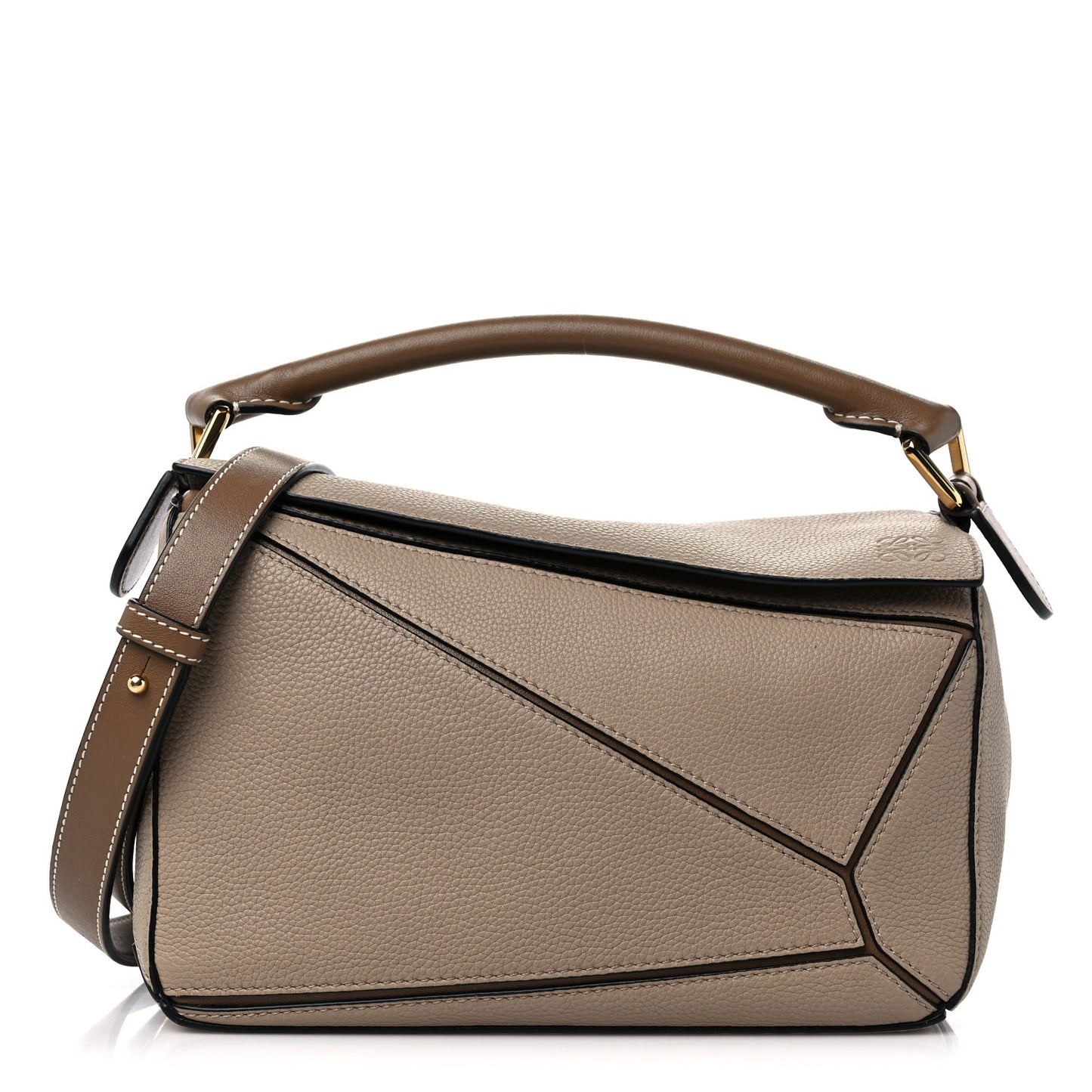Grained Calfskin Small Puzzle Bag Sand Mink