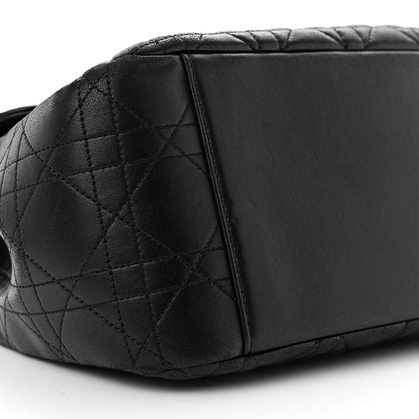 CHRISTIAN DIOR Lambskin Cannage Small Miss Dior Flap Black