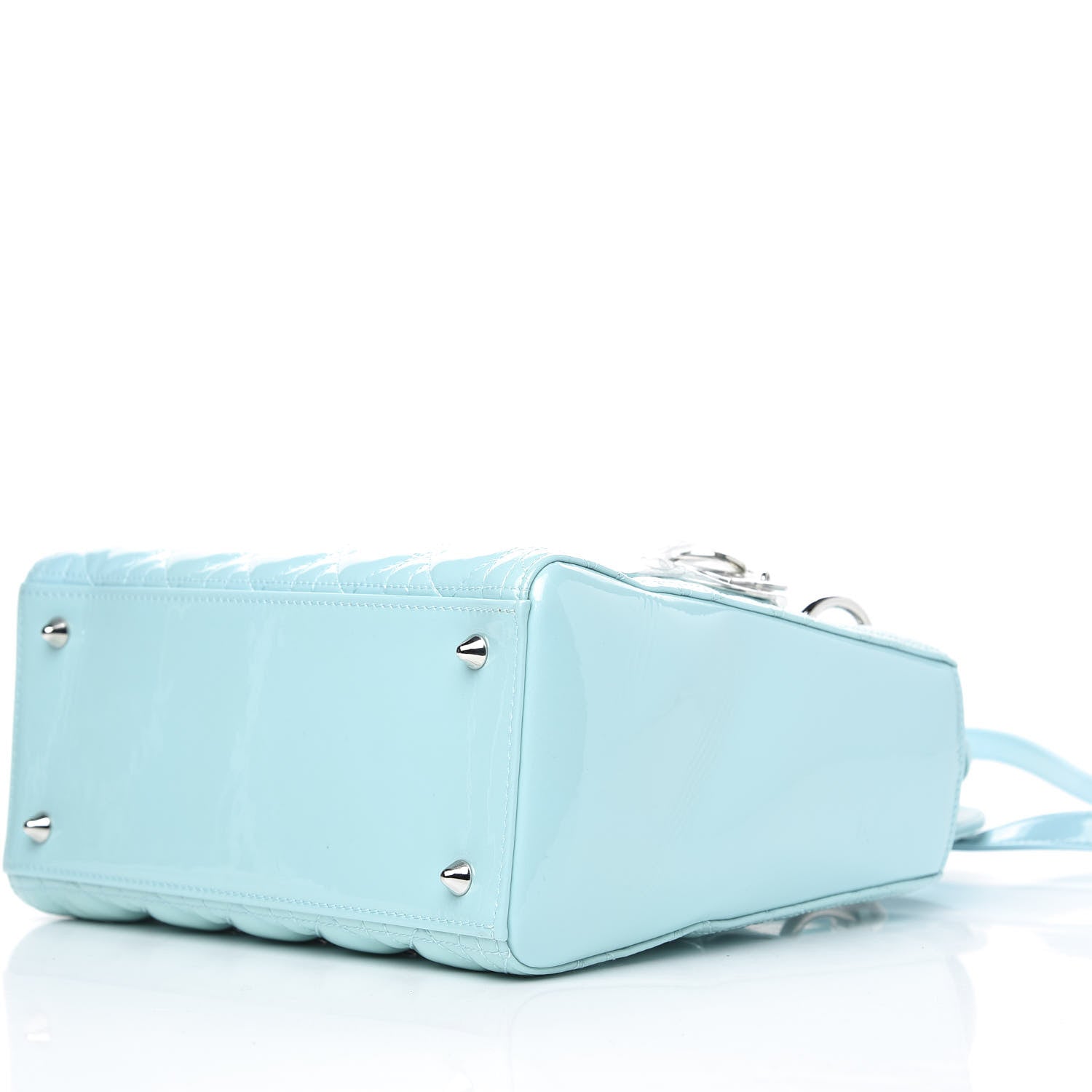 Christian Dior Patent Cannage Medium Lady Dior Light Blue 9 of 12