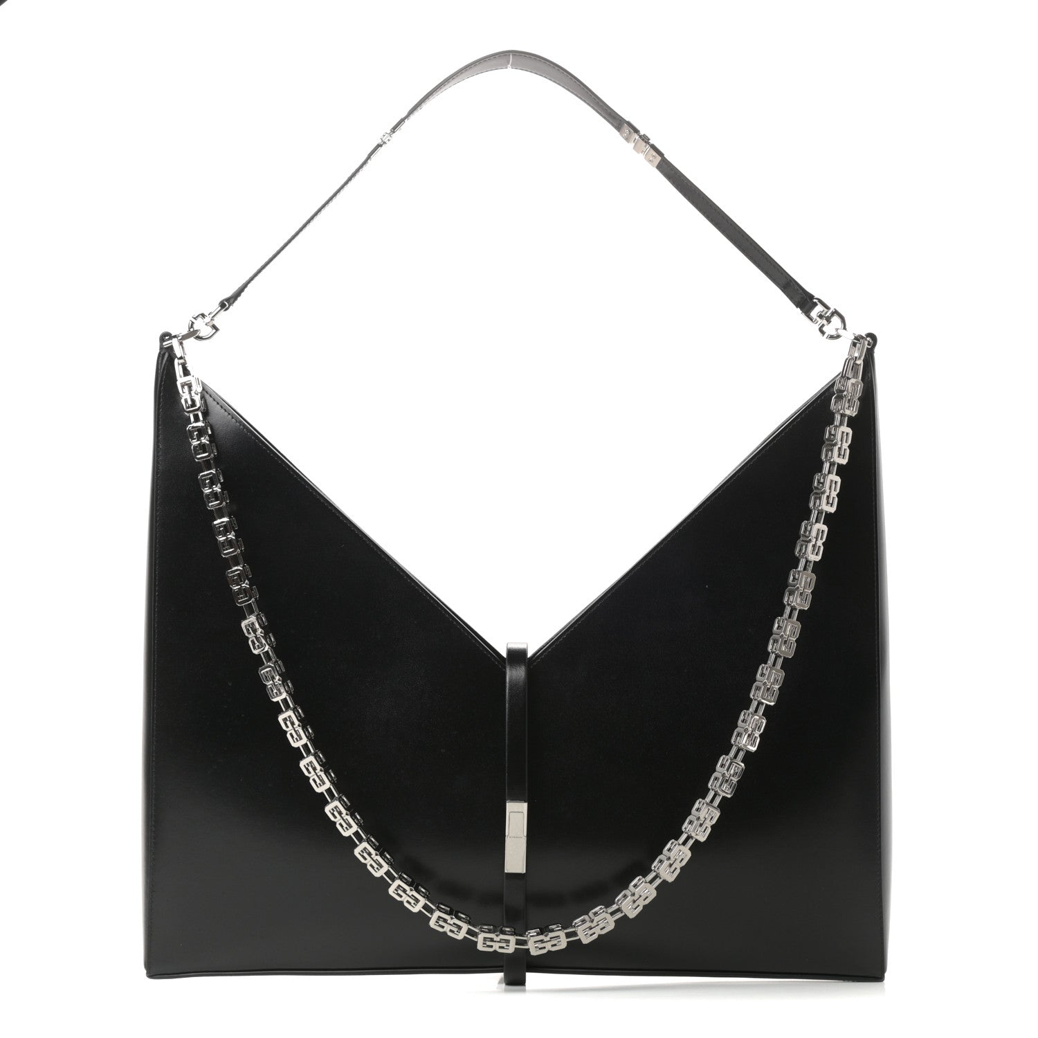 Givenchy Box Calfskin Large Cut Out Shoulder Bag Black 1 of 11