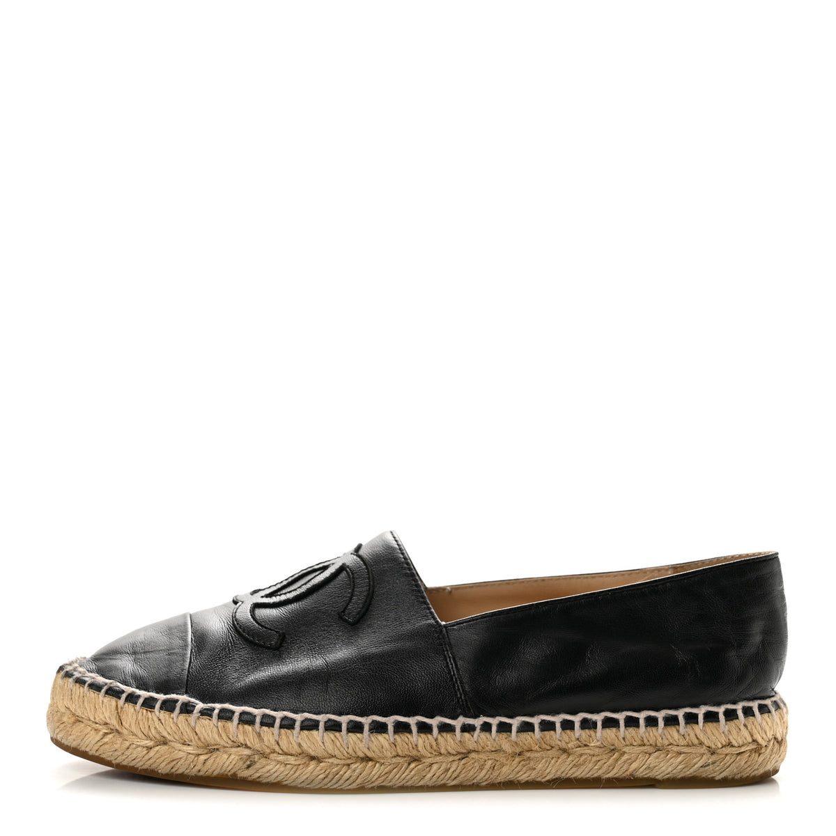 Lambskin CC Espadrilles 36 Black