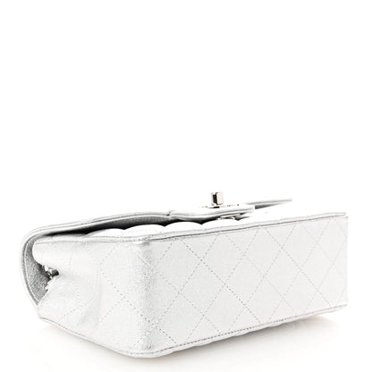 Chanel Metallic Lambskin Quilted Mini Rectangular Flap Silver 4 of 10