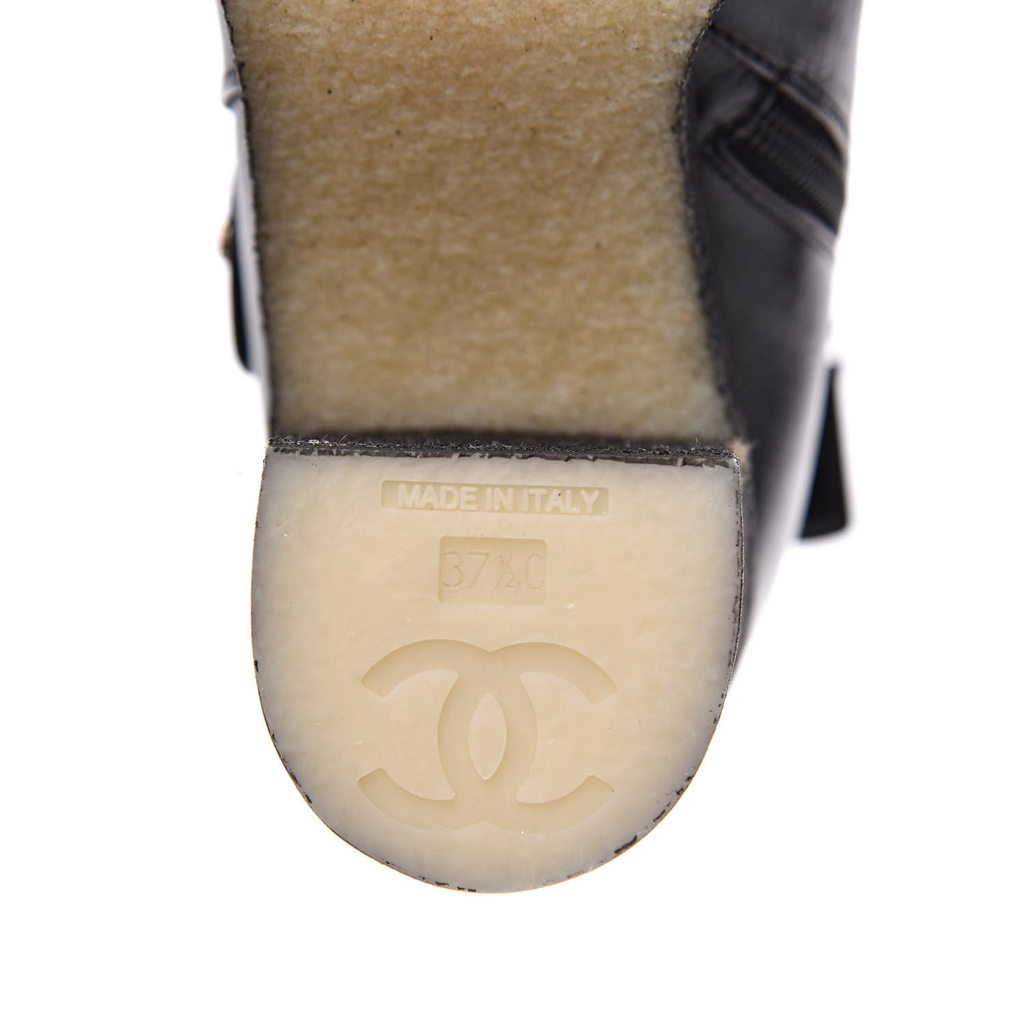 Goatskin CC Turnlock Ankle Boots Black