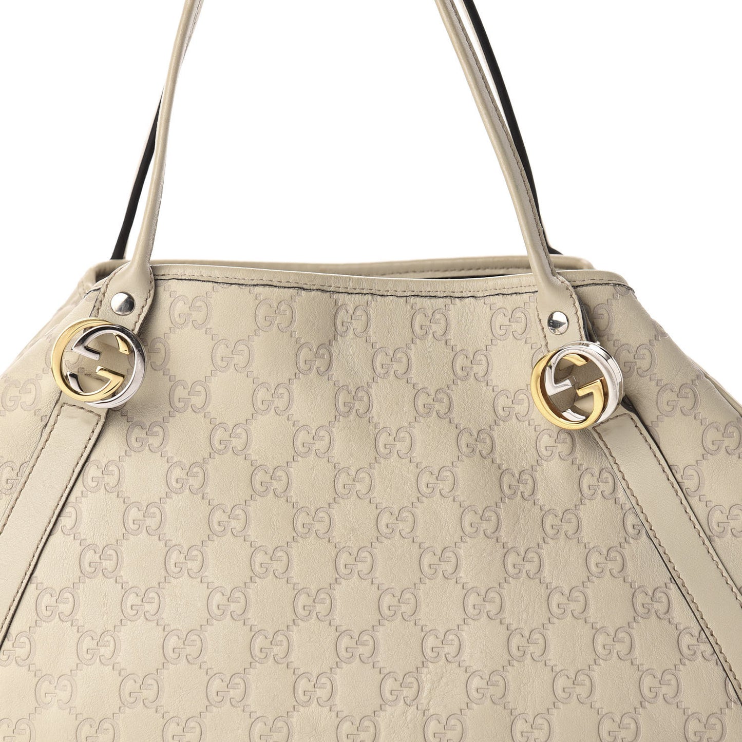Guccissima Medium Twins Shoulder Bag Off White