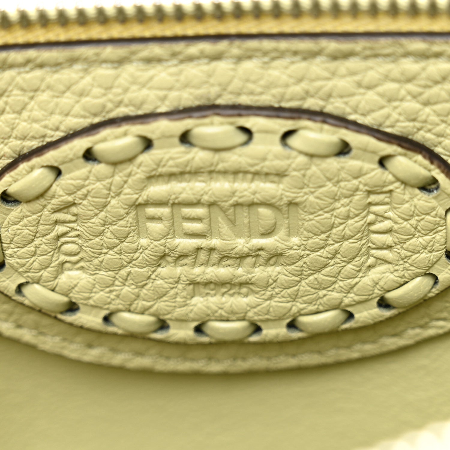 Fendi Cuoio Romano Selleria Sintetica Tape Stitch Mini By The Way Boston Bag Sage Green 6 of 9