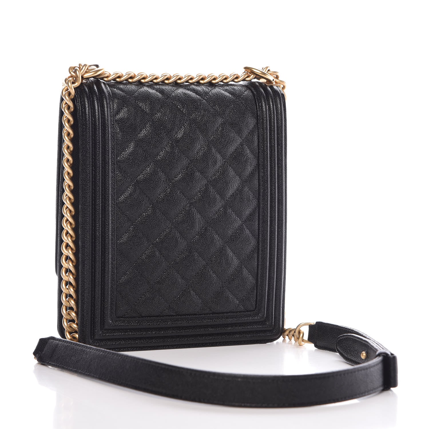 Chanel Caviar Quilted North South Boy Flap Black 3 of 9