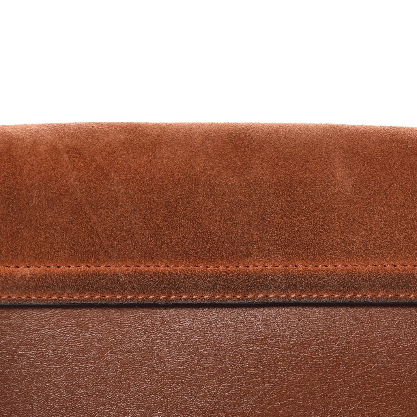 Suede Calfskin Small Faye Shoulder Bag Tobacco