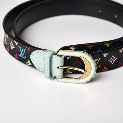 Louis Vuitton Monogram Multicolor Belt 80 32 Black 7 of 8
