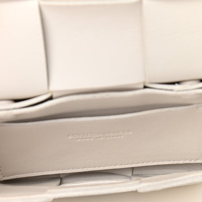 Bottega Veneta Lambskin Maxi Intrecciato Extra Mini Cassette Crossbody Bag White 5 of 9