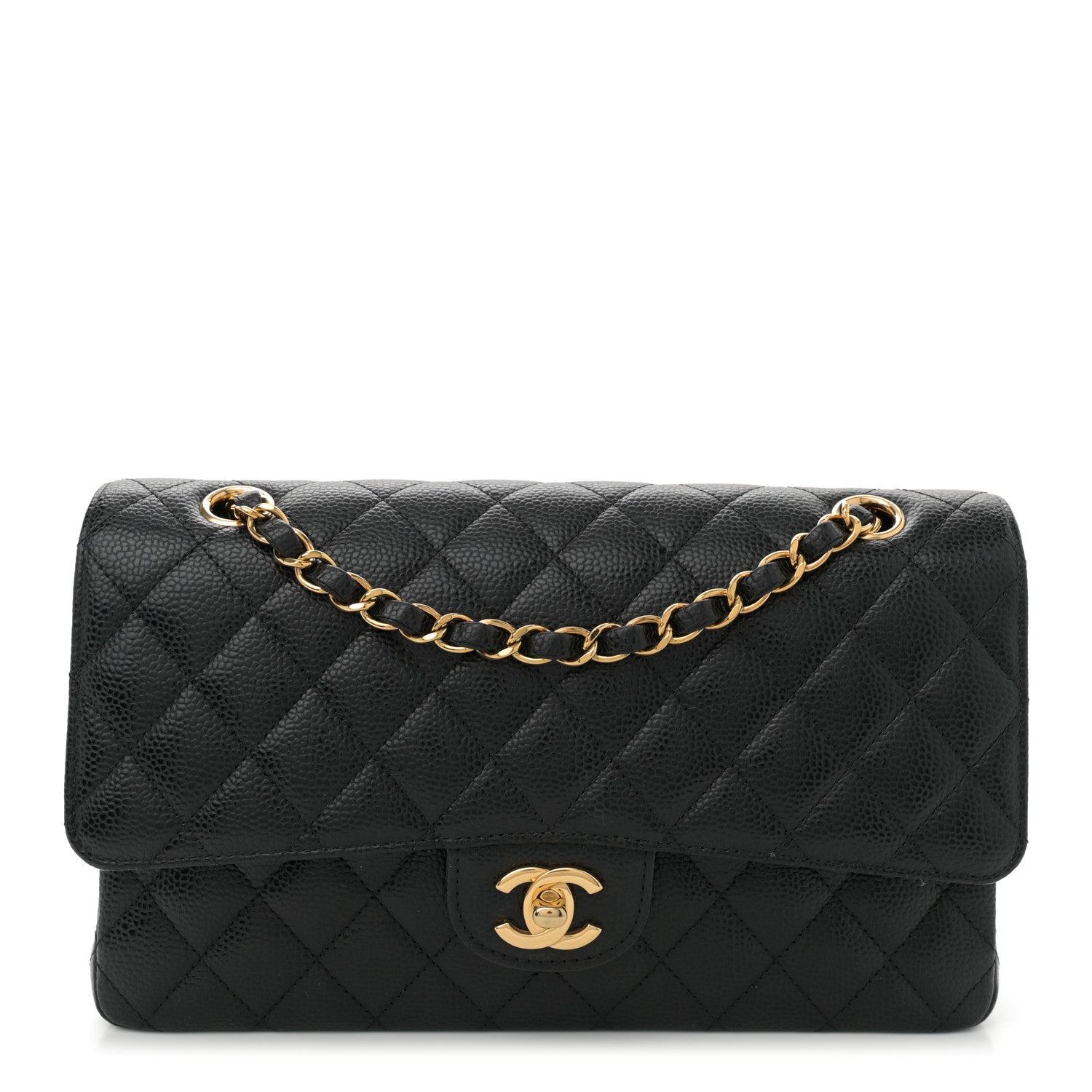 Chanel Caviar Quilted Medium Double Flap Black 1 of 10