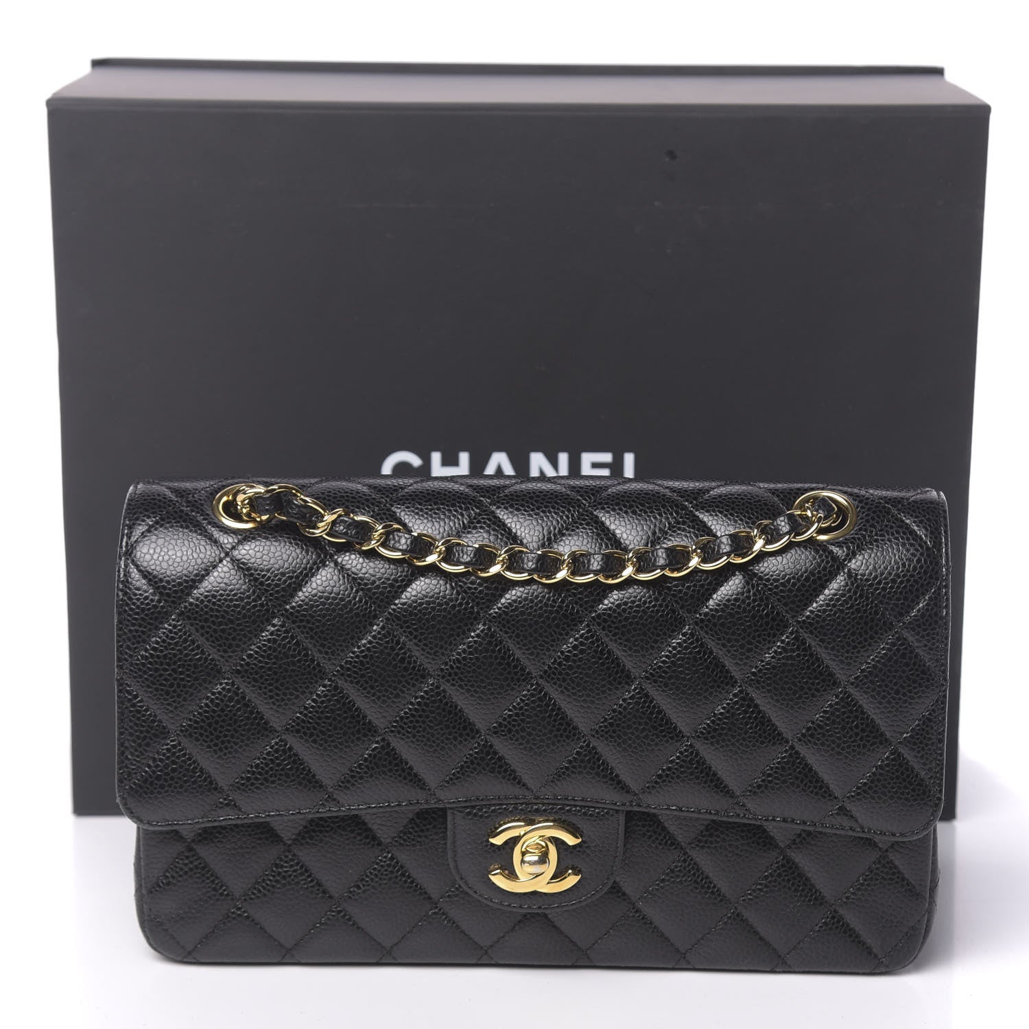 Chanel Caviar Quilted Medium Double Flap Black 12 of 12
